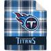 Pegasus Tennessee Titans 50" x 60" Plaid Flannel Sherpa Plush Blanket