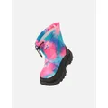 Mountain Warehouse Toddler Caribou Adaptive Tie Dye Snow Boots - Pink - Size: 6