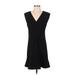 Rebecca Taylor Casual Dress - Party V Neck Sleeveless: Black Print Dresses - Women's Size 2