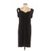 BCBGMAXAZRIA Casual Dress - Shift Sweetheart Sleeveless: Black Solid Dresses - Women's Size Large