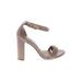 Steve Madden Heels: Gray Print Shoes - Women's Size 8 1/2 - Open Toe
