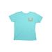 Next Level Apparel Short Sleeve T-Shirt: Blue Tops - Kids Girl's Size 10