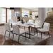 Corrigan Studio® Laqueisha 6 - Person Dining Set Wood/Upholstered/Metal in Black/Brown | 30 H x 38 W x 66 D in | Wayfair