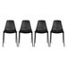 Corrigan Studio® Lorre Fabric Side Chair Dining Chair Plastic/Acrylic/Upholstered/Metal/Fabric in Black | 33.5 H x 18 W x 21 D in | Wayfair