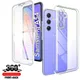 Coque rigide en silicone pour Samsung Galaxy coque PC hybride transparente coque complète à 360 °