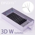 DIYDAY-Extensions de cils 3D 6D en forme de W doubles pointes doux comme des cheveux humains