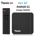 Tanix-Boîtier TV W2 Android 11 Amlogic S905W2 2 Go/16 Go AV1 BT 2.4 Go/5 Go Décodeur 4K/HD