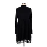 ASOS Casual Dress - Sweater Dress Turtleneck Long Sleeve: Black Dresses - Women's Size 8
