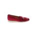 Donald J Pliner Flats: Burgundy Print Shoes - Women's Size 9 - Almond Toe
