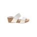 Andiamo Mule/Clog: Slide Wedge Casual White Solid Shoes - Women's Size 10 - Open Toe