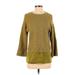 Simply Vera Vera Wang Pullover Sweater: Green Color Block Tops - Women's Size X-Small