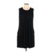 Calvin Klein Casual Dress - Shift Crew Neck Sleeveless: Black Print Dresses - Women's Size 10