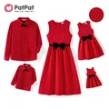 PatPat abiti coordinati per la famiglia di san valentino con fiocco davanti cuore rosso canotta