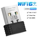 Mini USB WIFI 6 Dongle scheda di rete 2.4GHz wi-fi Lan Adapter Driver gratuito per PC Laptop Windows 7 10 11 ricevitore 300M 150M
