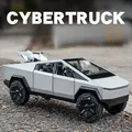 1/24 Tesla Cybertruck Diecast Metal Toy Car 1:24 modello di camion in miniatura Pull Back Sound &