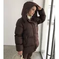 2024 moda donna inverno spesso caldo Parka marrone giacca nera