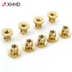 Inserto in ottone termofusibile Flangia zigrinata Dado in rame Filettatura Stampaggio a caldo Incorporamento a iniezione Dado tipo T M2 M2.5 M3 M3.5 M4 M5 M6 M8