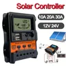 10a 20a 30a 12V 24V Solar laderegler Solar regler Panel Batterie regler LCD-Anzeige Strom PWM-Regler