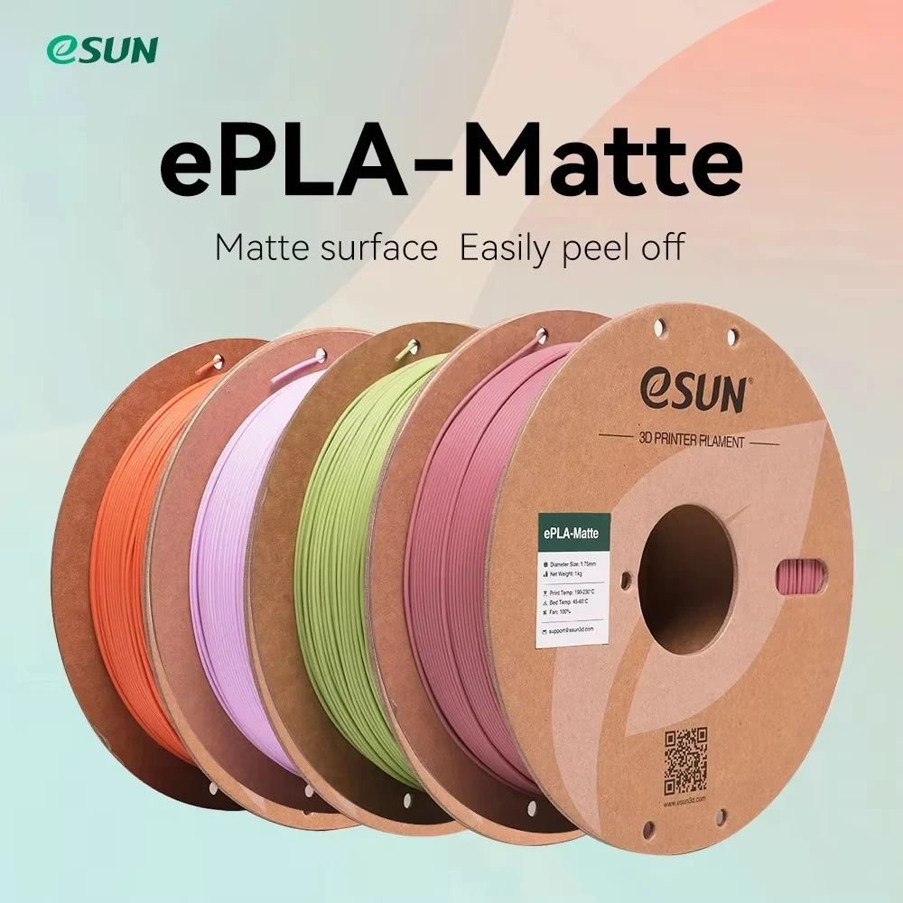 eSUN PLA Matte 3D-Drucker-Filament 1,75 mm Dimensional +/- 0,03 mm 1 kg (2,2 Pfund) Spule 3D-Druckmaterial für 3D-Drucker Image