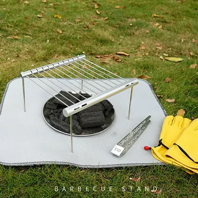 Neu Kommen Mini Tasche BBQ Grill Tragbare Edelstahl BBQ Grill Klapp BBQ Grill Grill Zubehör Für Home Park Verwenden 2