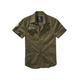 Langarmhemd BRANDIT "Herren Luis Vintage Shirt Short Sleeve" Gr. S, US-Größen, grün (olive) Herren Hemden Oberhemden