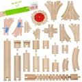 Wooden Track Railway Toys All Kinds Beech Wooden Train Track Accessories Fit for Biro Wooden Tracks