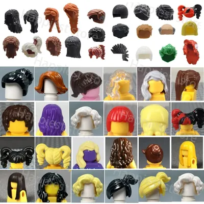 MOC Figures Hair pieces Human body Parts Building Blocks Figure Hairstyles Head Girl Boy City Character Accessories Bricks Toys