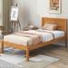 Platform Bed Frame with Headboard , Wood Slat Support , No Box Spring Needed ,Twin,Oak