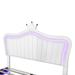 Queen Size Upholstered Princess Bed with LED Lights