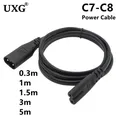 IEC 320 2-Pin C7 Female To C8 Male Figure 8 Power Adapter Extension Cable 30CM 1.5m 6FT 3M 5M