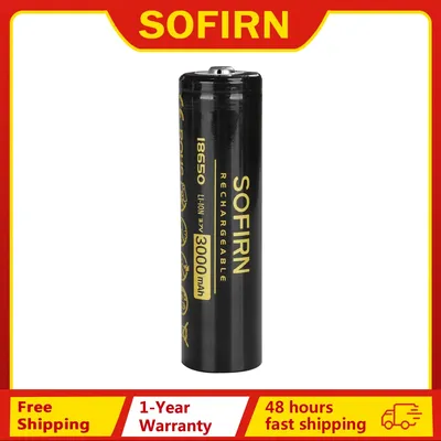 Sofirn Rechargeable 3000mAh 18650 Battery Pre-charged 3.7V Li-ion 18650 Cell Rechargeable Batteries for LED Flashlight
