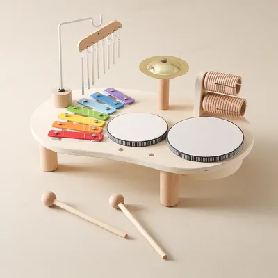 Baby Aeolian Bells Rattle Montessori Educational Toys Children Musical Toys Kids Drum kit Music