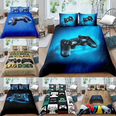 Gamer Bedding Set For Bedroom Soft Modern Gamepad Bedspreads Comefortable Kids Duvet Cover Video Game Quilt Cover And Pillowcase