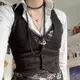 2023 Women's Dressy Waistcoat Racerback Vest Autumn Tuxedo Suit Waistcoat Vintage Steampunk Jacquard