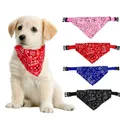 Pet Dog Neck Scarf Puppy Cat Dog Collar Bandana Collar Scarf with Leather Collar Accessories