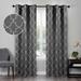 Superior Vintage Geometric Trellis Room Darkening Blackout Curtains, Rod Pocket or Grommets, Set of 2