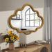 Irregular Wall Mirror Antique Gold Bohemian Decorative Wavy Mirror