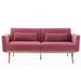 Modern Loveseat Sofa Comfort Velvet Upholstered Convertible Futon Sofa & Sofa Bed