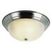 Bel Air Lighting Browns 6 in. H X 11 in. W X 11 in. L Brushed Nickel Silver Ceiling Fixture