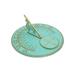 Sun Verdigris Brass 10 Dia Sun Garden Or Lawn Clock NESW Plaque And Rooster Round Patio Outdoor Suns For Yards
