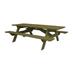 HomeRoots 524998 30 x 94 x 66 in. Green Solid Wood Outdoor Picnic Table