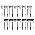 Cheefull Garden Lamp 24pcs Solar LED Lights Creative Stainless Steel Pathway Lights for Yard Driveway Landscape (White Light)