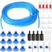 ALEGI 25 Feet 3/16 Inch Standard Airline Tubing with Air Stones Check Valves Control Valve and Connectors Air Pump Accessories Kit (Blue)