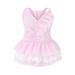 YUEHAO Dog Skirts for Small Dogs Girl Cotton Pet Dog Dress Spring and Summer Pet Clothes Spring Cute Pet Supplies Cotton Peach Dress Bow Skirt Pet Supplies for Dogs (Pink M)