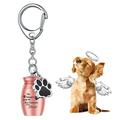 KYAIGUO Paw Urn Cremation Jewelry Keychain Durable Zinc Alloy Pet Paw Print Ashes Holder Cremation Jewelry for Pet Human Ashes Dog Cat