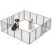 Gzxs Dog Playpen Designed for Outdoor 40 inch for Medium and Large Dogs 26 Panels (Black)