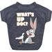 Looney Tunes for Pets What s Up Doc? Bugs Bunny Dog T Shirt Large | Soft Heathered Blue Dog T-Shirt for All Large Dogs | Machine Washable Pullover Dog Shirt Light Weight & Semi-Stretch