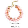 KIHOUT Pearl Dog Necklace Collar Jewelry For Puppy Shiny Rhinestone Collar Bling Dog Collar Necklace Pet Jewelry Collar