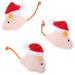 3pcs Cat Toys Soft Plush Xmas Mouse Kitten Toys Stuffed Christmas Mouse Toys