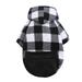 YUEHAO Dog Clothes for Small Dogs Plaid Zipper Pocket Weiwang Size Dog Clothes Cat Pet Clothes Autumn and Winter New Supplies Chest Strap Pet Supplies for Dogs (Grey S)